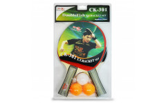 Набор теннисный ракетки Double Fish 2шт, мячи CK-301 3шт