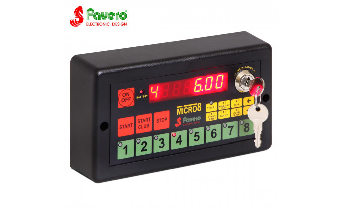 Система контроля игрового времени до 8 столов Favero Micro-8