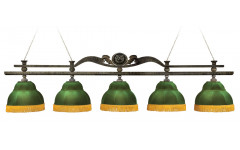 Лампа Лео II 5пл. клен (бархат зеленый)