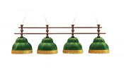 Лампа Аристократ-3 4пл. береза (№7,бархат зеленый,бахрома зеленая,фурнитура золото)