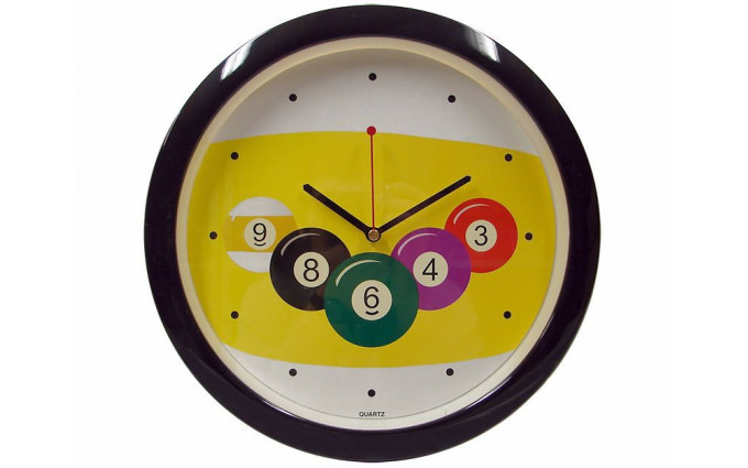 Часы настенные D29 см (черные)