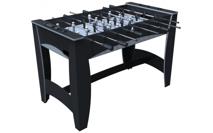 Игровой стол - футбол "Hit" (122x63.5x78.7 см, черно-серебристый)