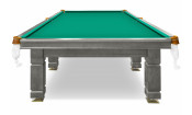 Бильярдный стол для русского бильярда "Hardy" (12 футов, 8 ног, 45мм сланец, эмаль RAL 7003)